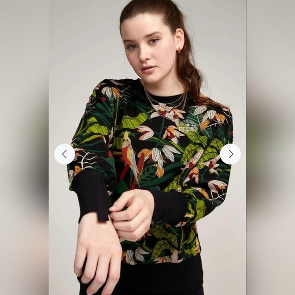 Au Cotton Tops - ORIGINAL AU COTON - tropical Sweater size XL